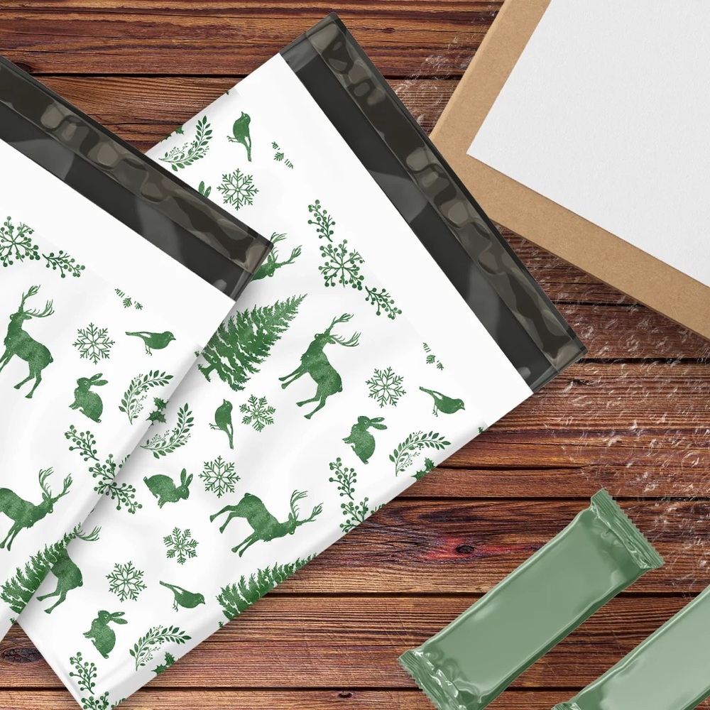 Winter Deer Poly Mailers 10x13 Pack of 25 - Picture 6 of 15